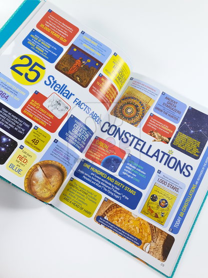 A sample page from 1001 Inventions and Awesome Facts from Muslim Civilisations showing facts about constellations.