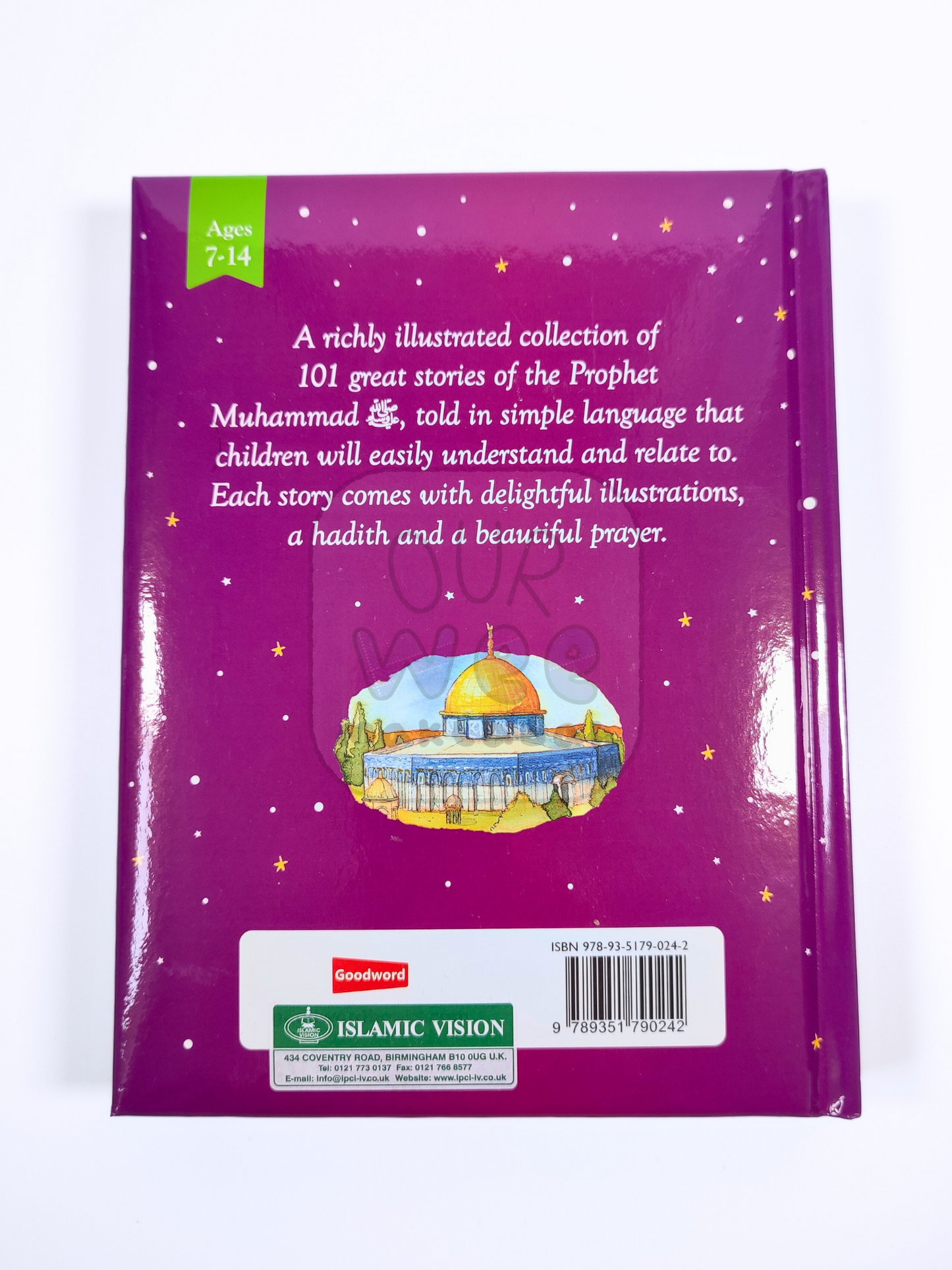 The back cover of 101 Seerah Stories with Dua