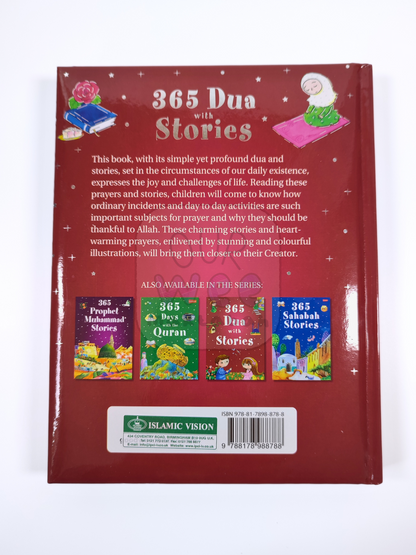 The back cover of 365 Dua with Stories