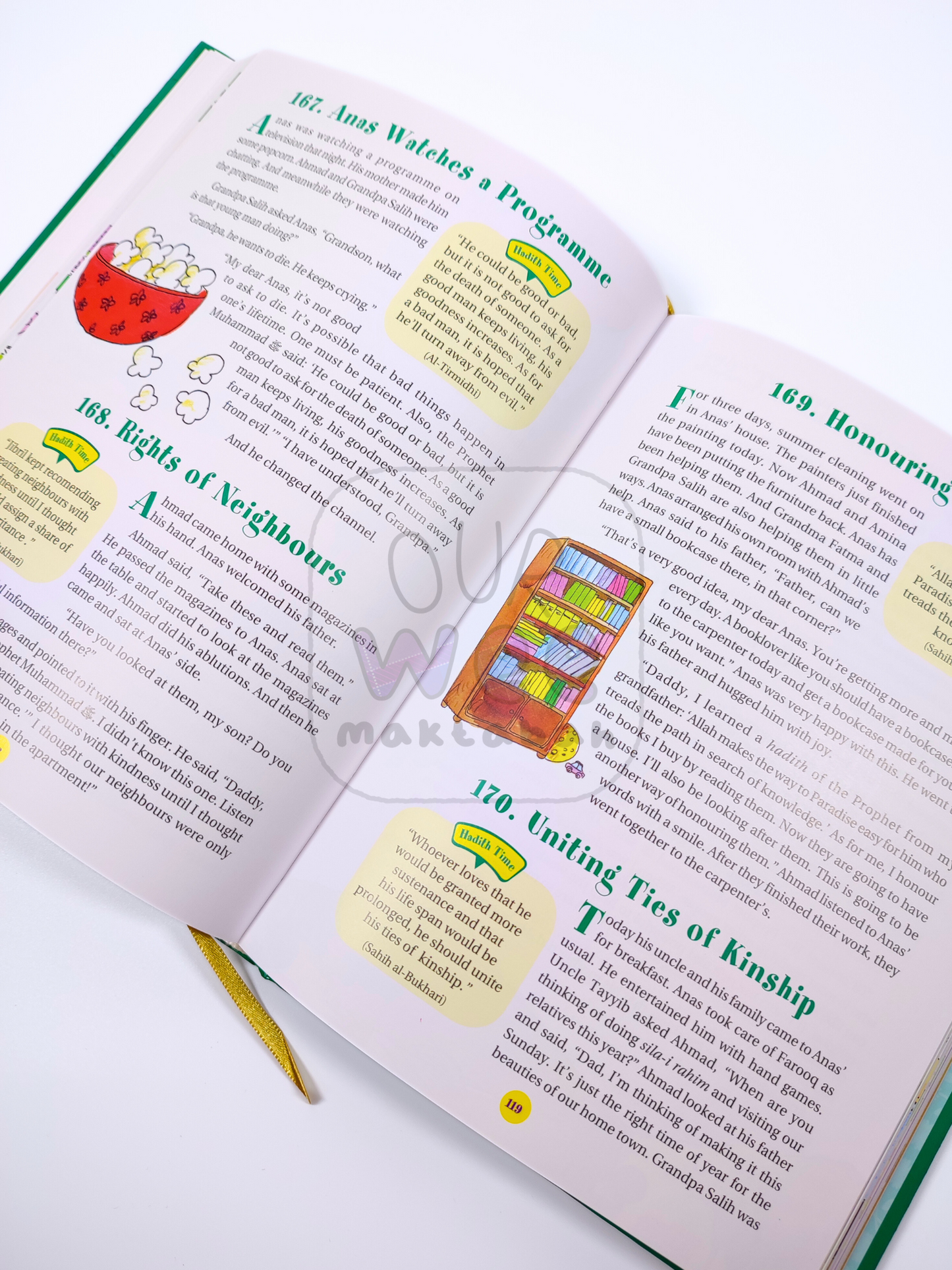 A sample page from 365 Hadith with Stories