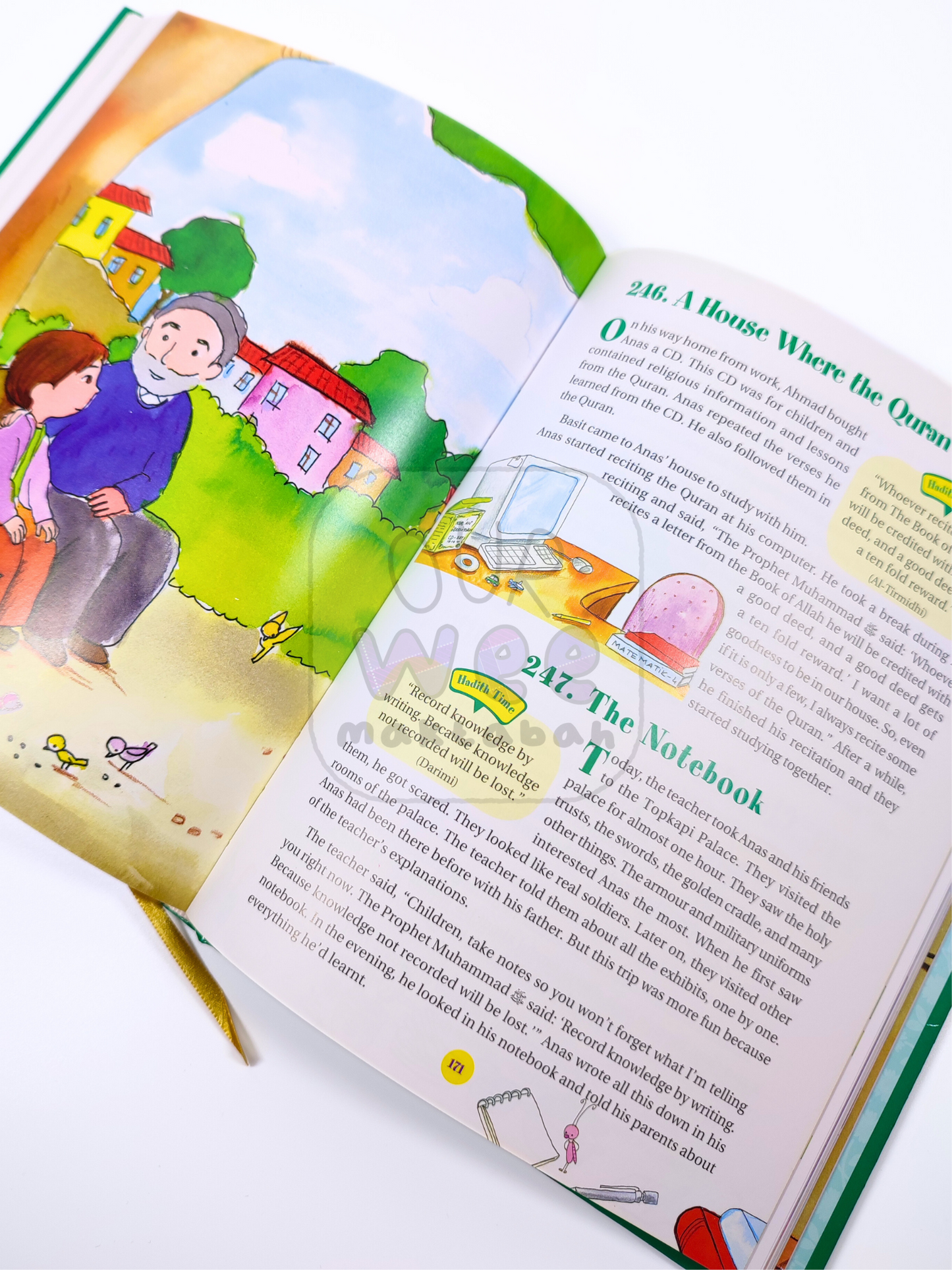 A sample page from 365 Hadith with Stories