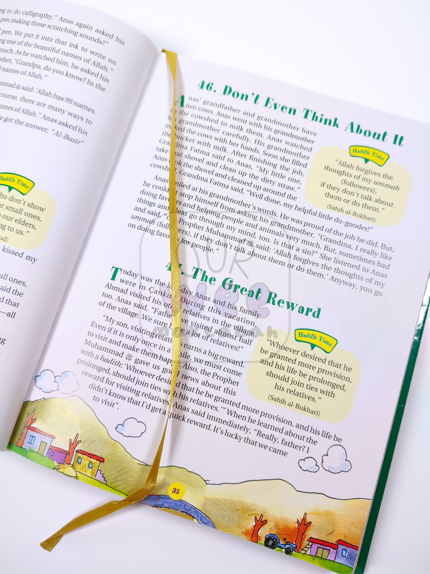 A sample page from 365 Hadith with Stories