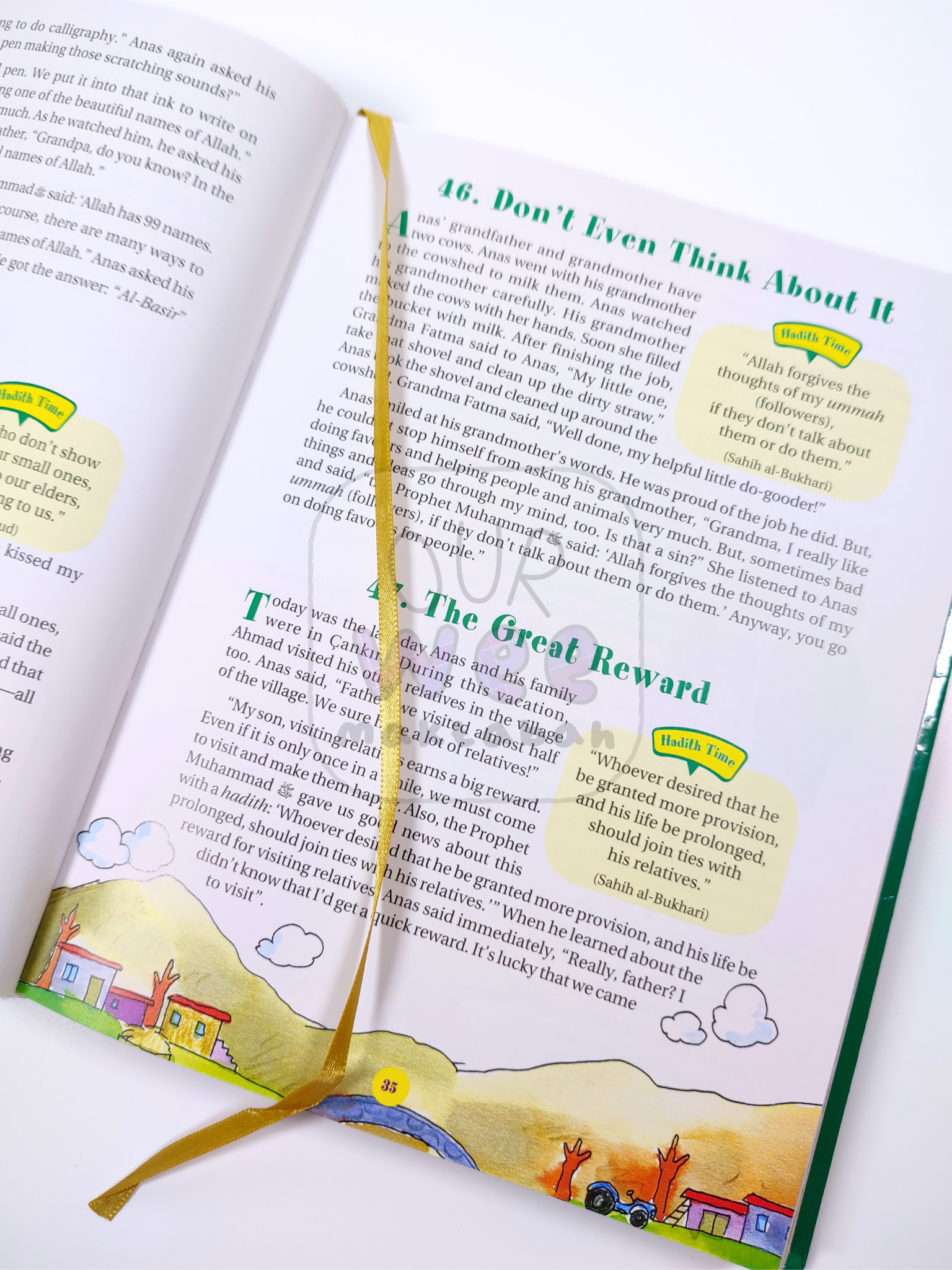 A sample page from 365 Hadith with Stories