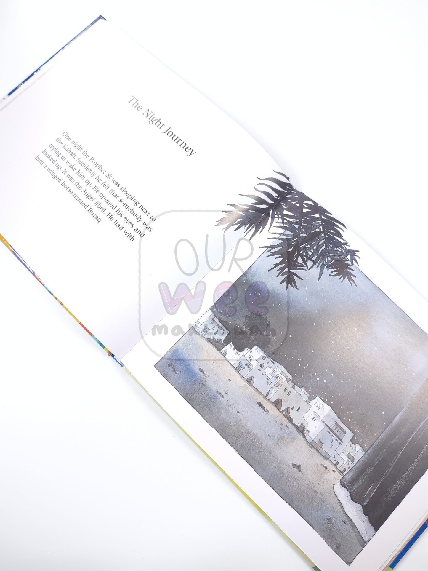 A sample page from Goodnight Stories from the Life of Prophet Muhammad about the night journey