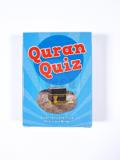 Blue front of the Quran Quiz cards pack
