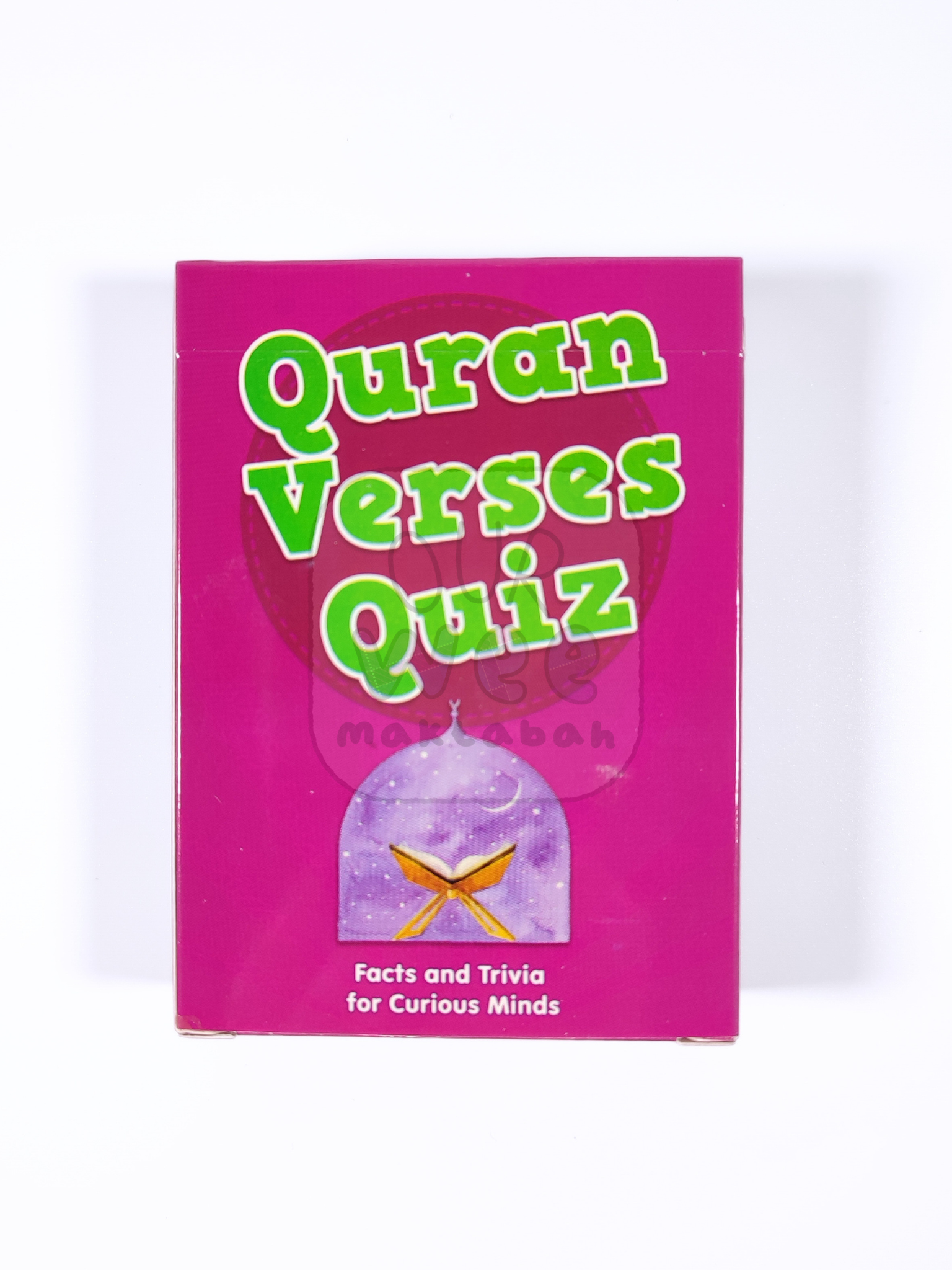 Pink front of the Quran Verses Quiz Cards pack
